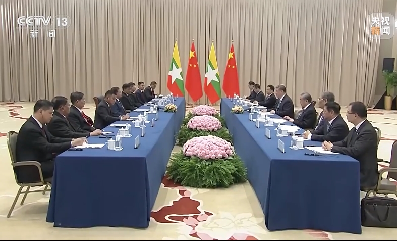 视频丨习近平会见缅甸领导人敏昂莱